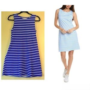 Jude Connally’s Beth Dress - Pockets-Royal Blue and White - XS -Machine Washable